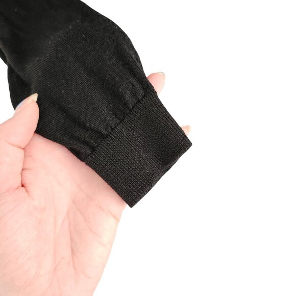 Claudie Pierlot Black & White Lace Collared Tie Front Blouse Sz 2 - Picture 3 of 9